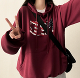 Enwa NYC Stars and Stripes Boxy Fit Hoodie