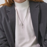 a men's cross necklace_CLEF CROSS NO.4 NEC