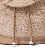 Clover Heart Fluffy Backpack Beige