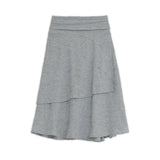 Star flayered midi skirt (Gray)