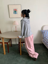 [unisex] ネヴェア ベーシック スラブ 2WAY フード ジップアップ