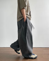 Herringbone Pintuck Balloon Pants