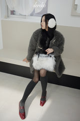 Toggle tteokbokki half-fur coat