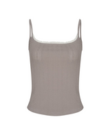 Frill lace Sleeveless (ASH BROWN)