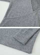 LP Cozy V-neck Wrap Knit (3color)