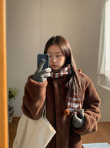 Vilkans High Neck Wool Half Coat Long