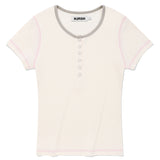 ステッチポイントスリムフィットTシャツ [アイボリー]