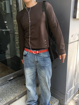 No.1836 arched button T (4color)