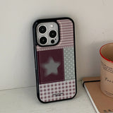 [+iPhone 17] マッチャチョコグラスケース (グラスバンパー)