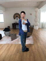 BAGGY FLARE DENIM PANTS