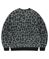 LEOPARD HAIRY KNIT CARDIGAN