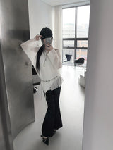 destroyed see-through knit (2color)