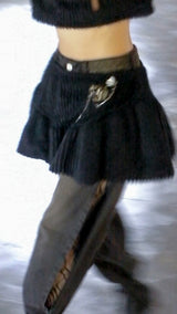 Dusty layered mini skirt