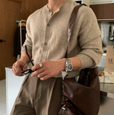  Logane cashmere hachi round neck cardigan
