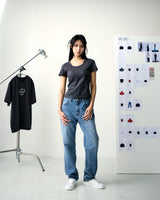 [UPDRAFT]NYLON POCKET COTTON DENIM PANTS