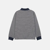 Luke Color Matching Stripe Rugby Sweatshirt