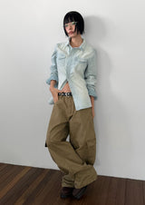 CURVE LINE CARGO PANTS