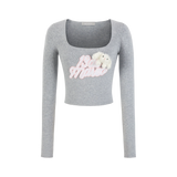 13DE MARZO Sequin Logo Tight Top