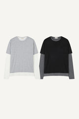レイヤードTシャツセット(半袖+長袖)