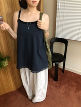 Layered sleeveless one-piece