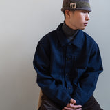 Weave trucker jacket / Navy