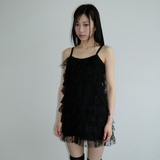 SHA エンブロイダリーカンカンドレス _BLACK
