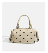 Dot Pattern Mini Boston Tote Crossbody Bag