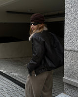 Raccoon fur leather JK [3color]
