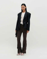 Sheer Layering Pants _ BROWN