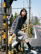 26SS★ ボーイ クロップ ピグメント ロングスリーブ Tシャツ
