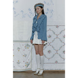 HIPPIE RUFFLE CARDIGAN_BLUE