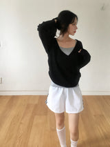 Two-line nylon washable shorts (8c)