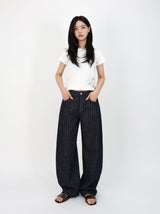 MOOD INDIGO PIN STRIPE CURVED DENIM code 26200