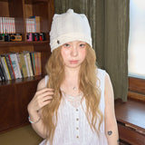 summer lace beanie ivory