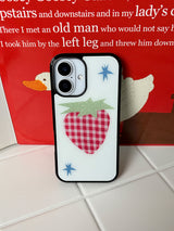 [민지,아현 착용] Strawberry Glass Bumper Case ( White )