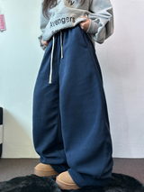 TEDDY FLEECE🤎🐻 S-L🧸3SIZE LONG WIDE HEATER PANTS 🤎💙💚3COLOR