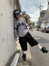 BRUSH ARGYLE KNIT (3C)