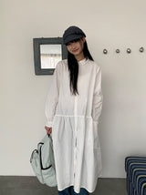 コーヤルコットンシャツロングワンピース