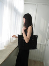 simple square leather bag