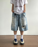Blur Camo Bermuda Denim Pants