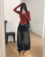 [MADE] Finger hole, square 長袖Tシャツ