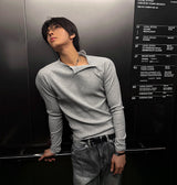 Kenneth Muscle Fit Golji Side Button Long Sleeve