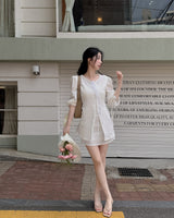 Shine Blouse & Mini Skirt Set