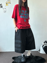オーシャンニングビビッドカラーパッチオーバーサイズTシャツ 5カラー