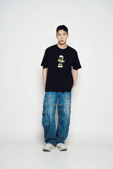 25SS HEART ALIEN SHORT SLEEVE T-SHIRT BLACK