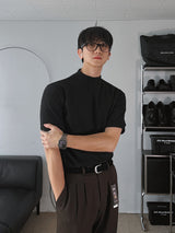 ASCLO Fleece High Neck Short Sleeve T (5color)