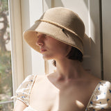Rough Tie Bucket Hat (Beige)