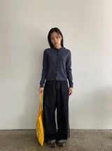 ムキラインカット生デニムワイドパンツ