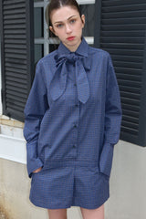 LOW LINE CHECK JUMPSUIT_NAVY