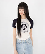 JACQUARD LOGO RAGLAN HALF KNIT [2color]